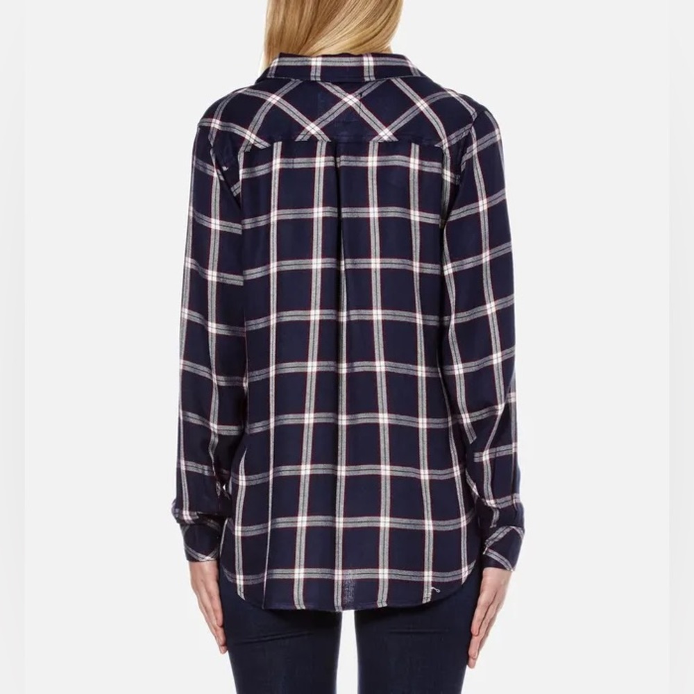 Rails Women's Hunter Shirt Nightfall / White XS Plaid Check Button Blouse Top - Picture 4 of 16